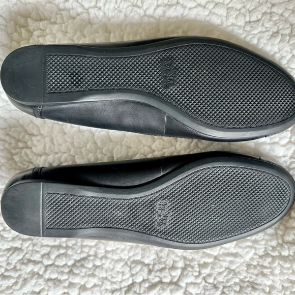COACH Black Leather Chelsea Logo Cap Toe Ballet Flats Women’s size 7 - Picture 5 of 5